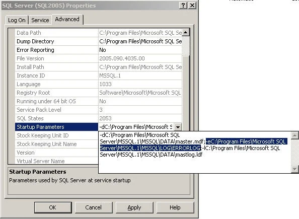 How to move Microsoft SQL error logs (ERRORLOG) to a different drive