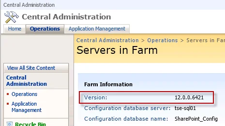 How to find out what build version of Microsoft SharePoint you are running