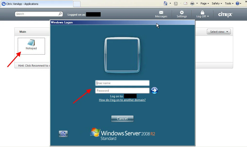 How to fix pass-through authentication & the Microsoft Windows 2008 logon screen on XenApp 6.5/Web Interface 5.4 using Citrix Receiver