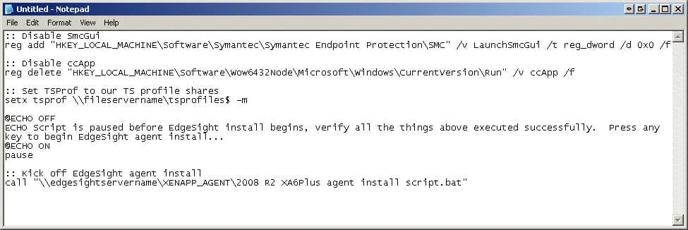 Script to make your Citrix XenApp servers run better with SEP antivirus