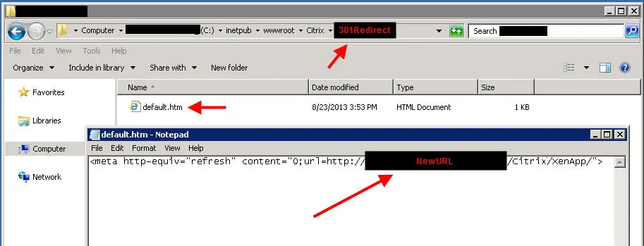 How to redirect your XenApp Web Interface site to a new URL without breaking PNAgent sites
