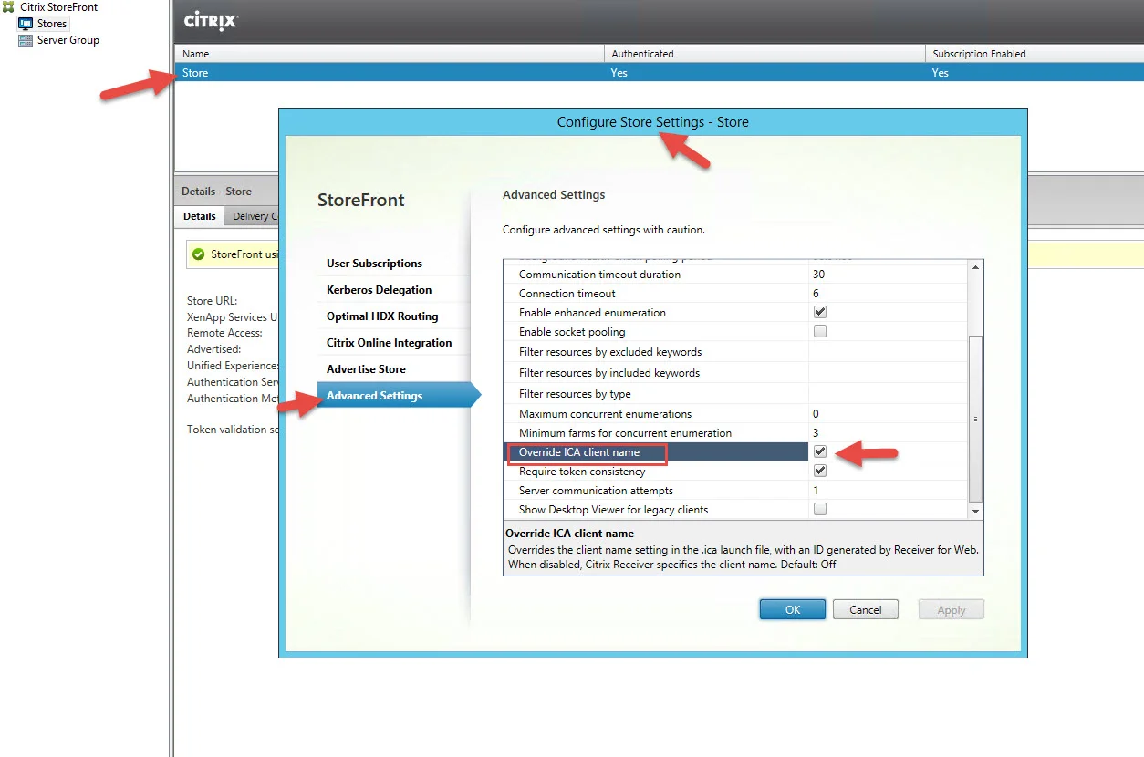 How to rewrite the Client Name in Citrix StoreFront 3.9 using ...