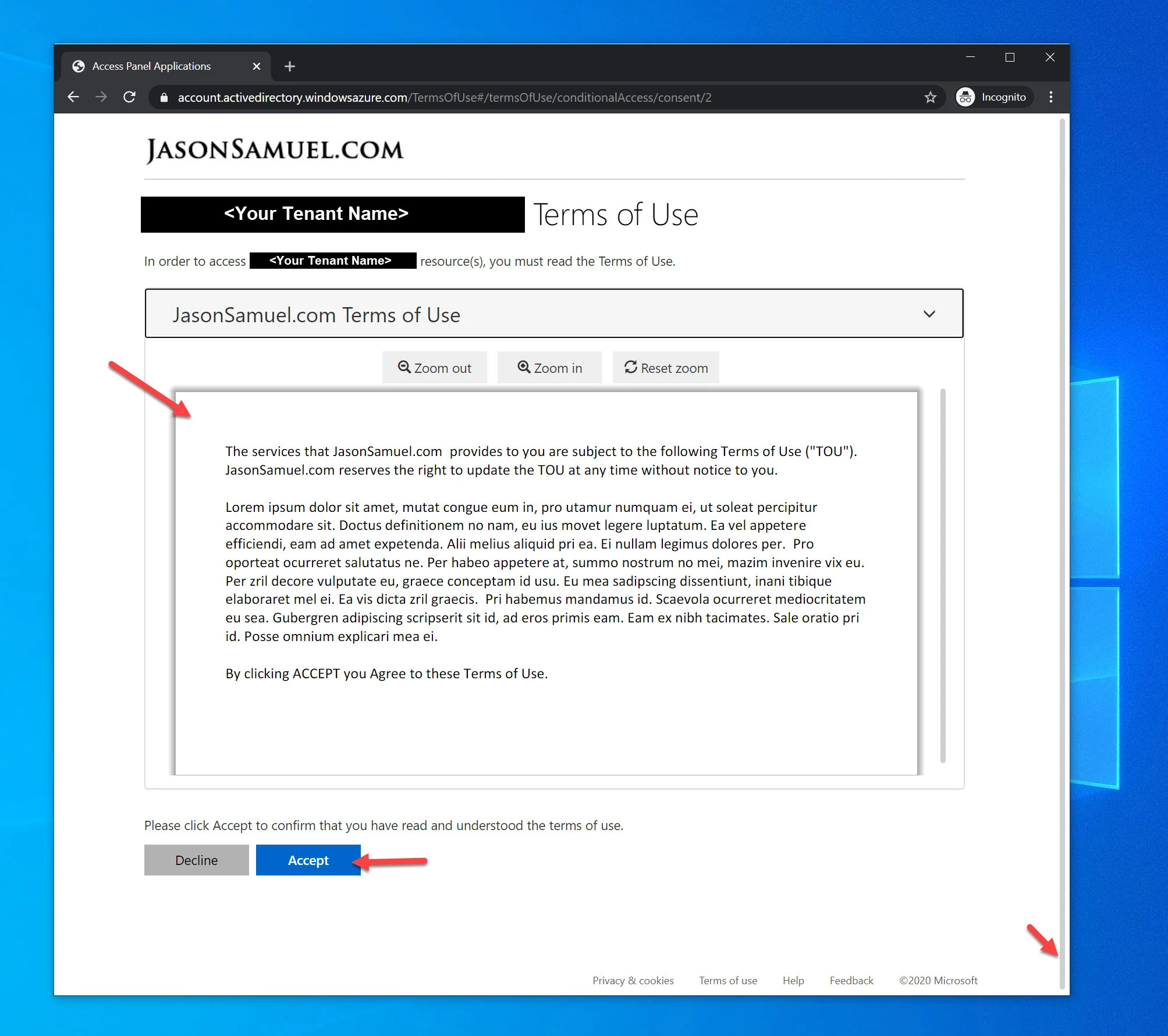 How to use Azure AD Conditional Access to add a Terms of Use EULA to Citrix Workspace, Microsoft WVD, Office 365, and SaaS apps
