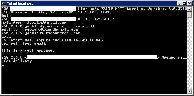 Send Email Via Telnet To Test A Microsoft Exchange Server JasonSamuel