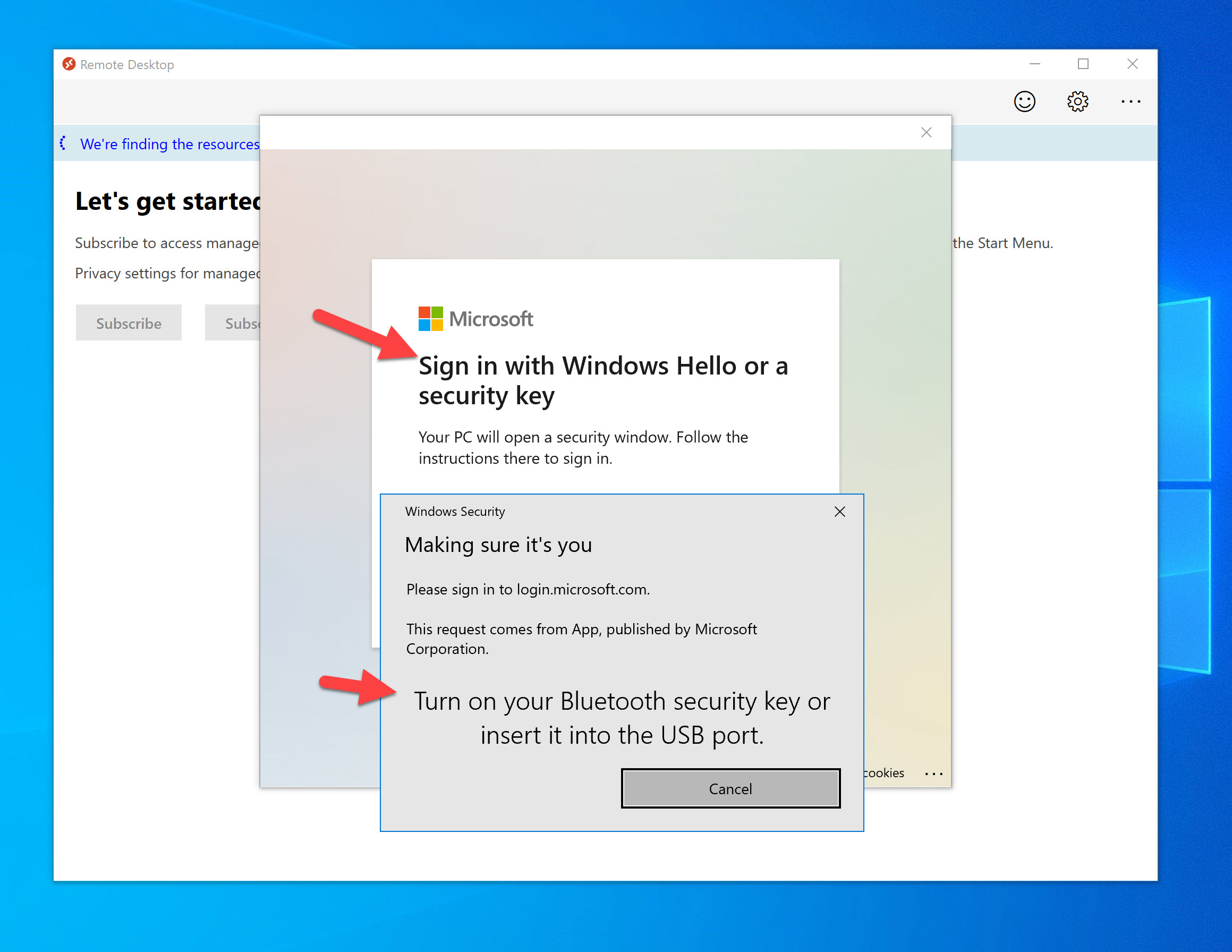 Moving away from passwords with Windows 10, Windows Hello for